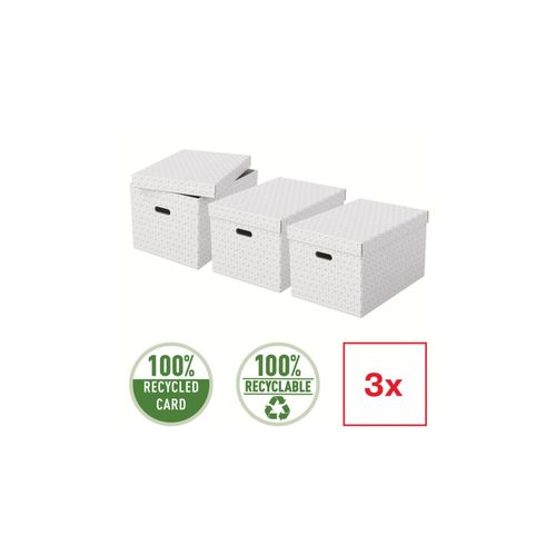 Boîte De Rangement Pour La Maison Esselte, Grand Format, Lot De 3