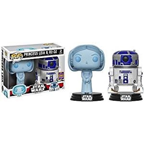 Figurine Pop - Star Wars Classique - Pack Princess Leia Holographic & R2d2 - Funko Pop