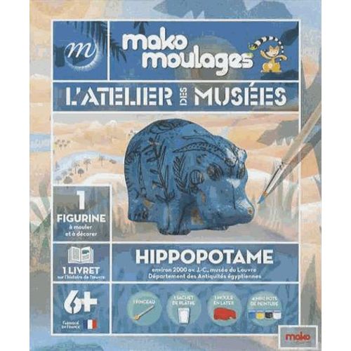Hippopotame - Mako Moulages, Avec 1 Figurines À Mouler Et À Décorer