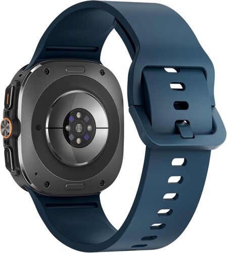 Bracelet Sport Compatible Avec Samsung Galaxy Watch 7 Ultra 47mm,One Click Bracelet En Silicone Pour Galaxy Watch 7 Ultra Bracelet Femme Homme,Bleu Marine[Let5272100]