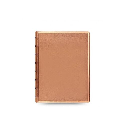 Carpentras Sign Notebook Rechargeable "Saffiano Metallic" Format A5 Ligné Rose Or Cuivré