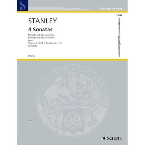 John Stanley 4 Sonatas Sonates 1 Band 1 Pour: Flûte, Basse Continue