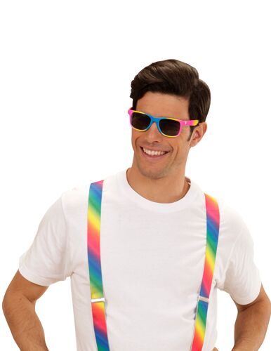 Lunettes Multicolores Aux Verres Noirs Adulte Taille Unique