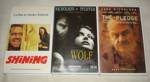 Jack Nicholson Collection / Shining - Wolf - The Pledge (Lot De 3 Vhs) Cassette Vidéo