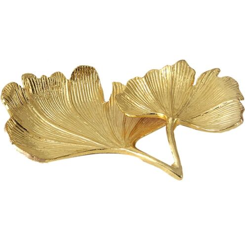 Ginkgo Biloba Feuille Décoratif Plateau Or Bijoux Plateau Bureau Décoratif Plat Organisateur Plateau Pour Bague Collier