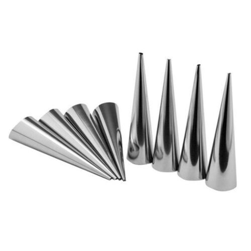 Moule À Pain Antiadhésif En Forme De Tubes, 12 Pièces, En Corne De Croissant, En Argent, Outils De Décoration De Gâteaux À Faire Soi-Même