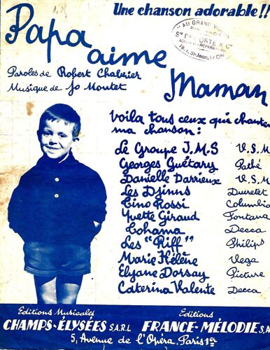Papa Aime Maman. Georges Guétary.