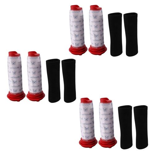 Filtre de bâton principal lavable + insertion de mousse pour aspirateur sans fil d'athlète (6 de chaque)