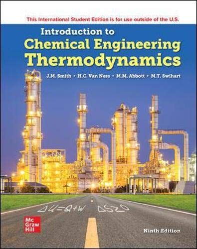Introduction To Chemical Engineering Thermodynamics Ise