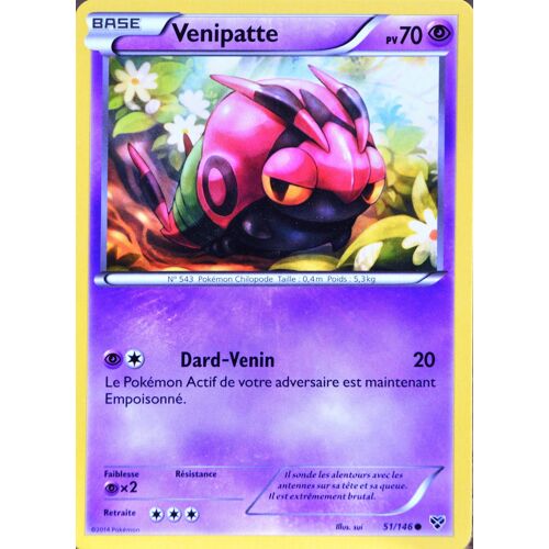 Carte Pokémon 51/146 Venipatte 70 Pv Xy Neuf Fr