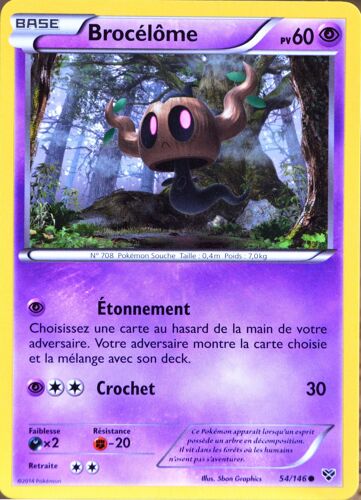 Carte Pokémon 54/146 Brocélôme 60 Pv Xy Neuf Fr