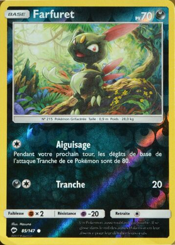 Carte Pokémon 85/147 Farfuret 70 Pv - Reverse Sl3 - Soleil Et Lune - Ombres Ardentes Neuf Fr