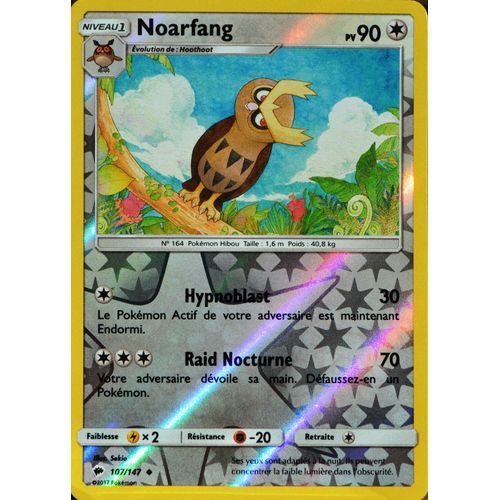 Carte Pokémon 107/147 Noarfang 90 Pv - Reverse
