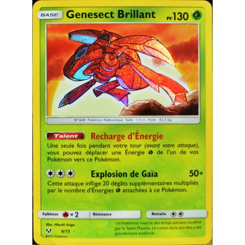 Carte Pokémon 9/73 Genesect Brillant