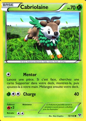 Carte Pokémon 18/146 Cabriolaine 70 Pv