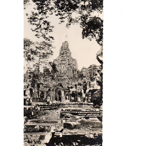 Carte Ecrite - Noir Et Blanc Dentelee- N° 32 Angkor-Thom - Cambodge* Le Bayon - Annee 1949 - Editions Boy Landry - Saïgon