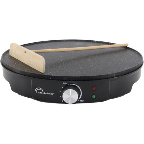 Hamiltion-8757 Happy Crêpes, Crêpière Électrique, Crêpes, Pancakes, Galettes, Thermostat Réglable, Sans Pfas, 1200 W, Noir