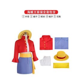 Costume De Cosplay Luffy One Piece, Jupe Luffy Pour Femme, Costume De Cosplay Volant