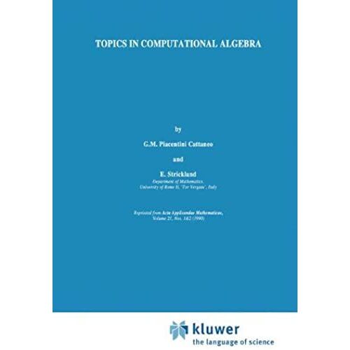 Topics In Computational Algebra