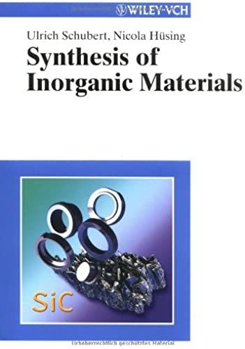 Synthesis Of Inorganic Materials