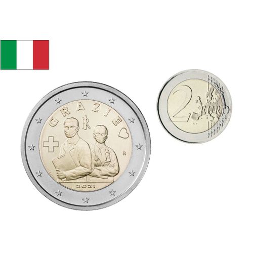2 Euros Commémorative Italie 2021 Grazie - Unc Promo Juin