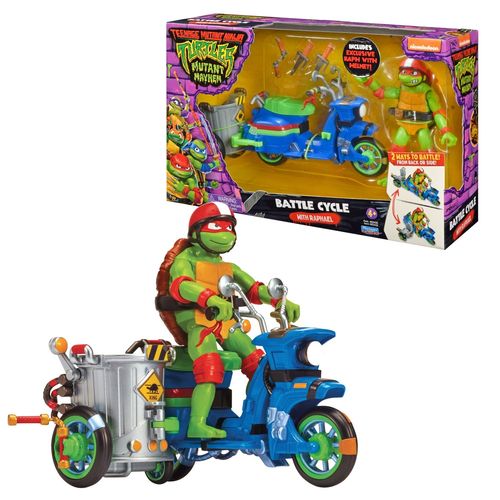 Movie 2023 Tortues Ninja - Vehicule Deluxe Avec Figurine 12 Cm - Raphael