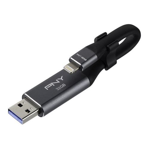 PNY Duo-Link 3.0 Cable Design - Clé USB - 32 Go - USB 3.0 / Lightning