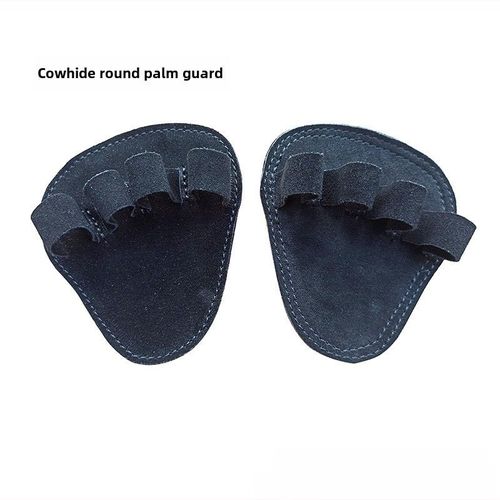 Gants De Protection Pour La Musculation Directement Du Fabricant En Cuir De Vache À Quatre Trous Antidérapants Pour Entraînement De Musculation Couleur Noir