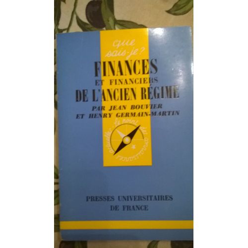 Finances Et Financiers De L'ancien Régime
