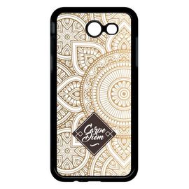 Coque Pour Smartphone - Carpe Diem Modif Orient Fond Blanc - Compatible Avec Samsung Galaxy J3 (2017) - Plastique - Bord Noir