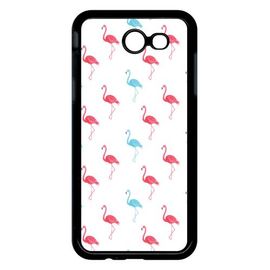 Coque Pour Smartphone - Flamand Rose - Compatible Avec Samsung Galaxy J3 (2017) - Plastique - Bord Noir