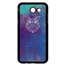 Coque Pour Smartphone - Hyper Animals Space Chouette - Compatible Avec Samsung Galaxy J3 (2017) - Plastique - Bord Noir