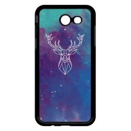 Coque Pour Smartphone - Hyper Animals Space Cerf - Compatible Avec Samsung Galaxy J3 (2017) - Plastique - Bord Noir