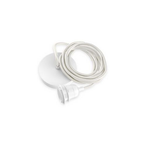 Hang-1 Suspension Plafonnier 1 Fil 2,50 m - Blanc Shine - Douille blanche - TS