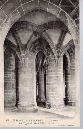 Carte Postale De L' Abbaye Du Mont Saint-Michel  (Manche)  La Crypte Des Gros Piliers