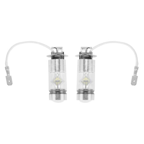 2pcs 6000k Blanc Led H3 100w 2323 Voiture Brouillard Ampoule Drl