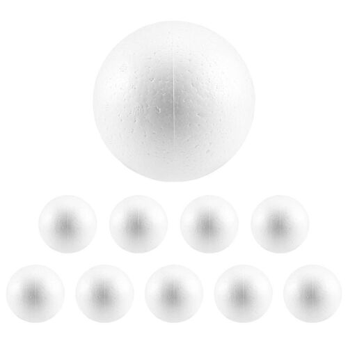 10 x Décoration de Noël Boule en mousse de polystyrène Sphère 10cm---Blanc