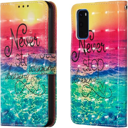 Coque Pour Samsung Galaxy S20, Housse Premium En Cuir Samsung S20, Magnetique A Clapet Anti-Choc Flip Case Portefeuille Pu Cuir A Rabat Housse Etui De Protection Avec Porte Cartes (Ocean)