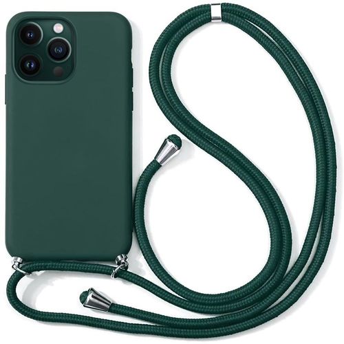 Coque Cordon De Serrage Pour Iphone 13 Pro (6.1'') Vert Nuit Souple Anti-Choc Anti-Rayure Silicone
