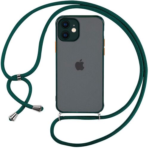 Coque Bandoulière Pour Iphone 11 (6.1'') Vert Nuit Mince Protection Anti-Choc Mat Légère Semi-Transparente