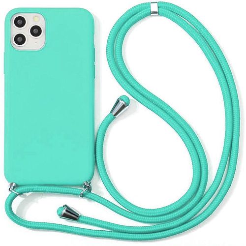 Coque Collier Cordon Pour Iphone 11 Pro (5.8'') Turquoise Mince Anti-Rayure Anti-Choc Protection Silicone