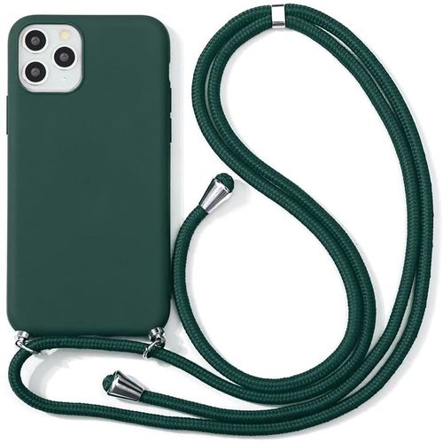 Coque Chaîne De Portable Pour Iphone 11 Pro (5.8'') Vert Nuit Mince Anti-Choc Protection Silicone