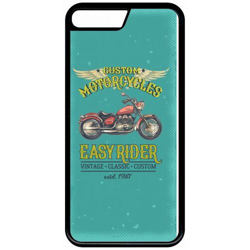 Coque Pour Smartphone - Moto Rtro Easy Rider - Compatible Avec Apple Iphone 7 - Plastique - Bord Noir