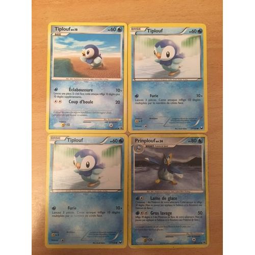 2x Tiplouf 60pv (27/108) + Prinplouf 80pv (44/100) + Tiplouf 60pv (71/100) Pokemon