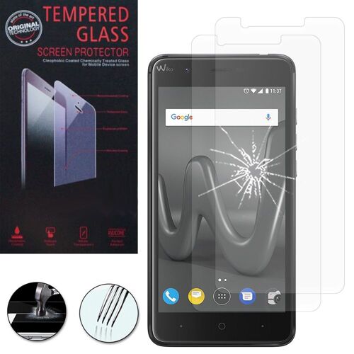Lot / Pack De 2 Films Verre Trempé Pour Wiko Harry 4g 5.0" Protection D'écran