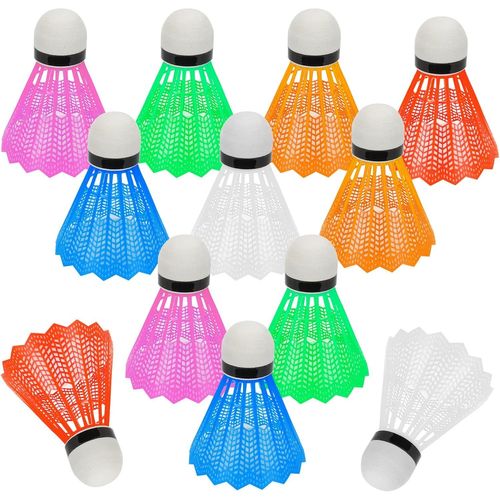 12 Pièces Volants De Badminton En Plastique Balles De Badminton