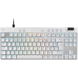 Logitech PRO X RAPID - Clavier - TKL - backlit - USB - AZERTY - Français - commutateur : Linear - blanc
