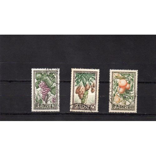Timbres-Poste D'algérie (Productions Algériennes : Raisin, Dattes, Oranges Et Citrons)