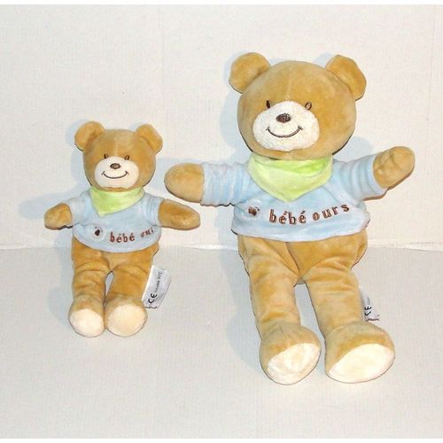 Doudou Bébé Ours Simba Vintage - Lot 2 Peluche Ours 20 Et 29 Cm