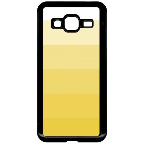 Coque Pour Smartphone - Degrad Jaune - Compatible Avec Samsung Galaxy J3 - Plastique - Bord Noir